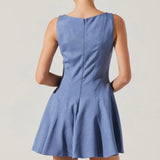 Xaria Mini Dress in Blue