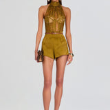Retrofete Marie Short in Ochre