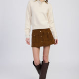 En Saison Azra Mixed Media Sweater