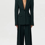 Naked Wardrobe Suiting Pinstripe Wide-Leg Pants