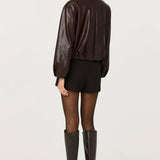 ASTR The Label Raevin Faux Leather Bomber Jacket