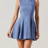 Xaria Mini Dress in Blue