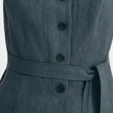 Rue Sophie Viente Button Front Tie Waist Top