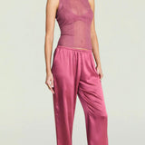 SEROYA Jori Ribbed Knit Tank in Sangria
