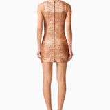 Elliatt Rhian Fitted Mini Dress in Rust