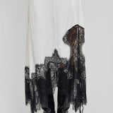 Third Form Visions Lace Hankerchief Skirt in Ivory & Black