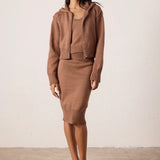 Mills Shrunken Cotton Zip Hoodie Sweater