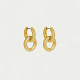 Colette Pave Drop Earrings in Gold