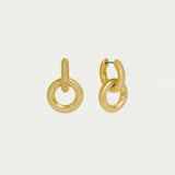 Colette Pave Drop Earrings in Gold