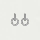 Colette Pave Drop Earrings in Silver