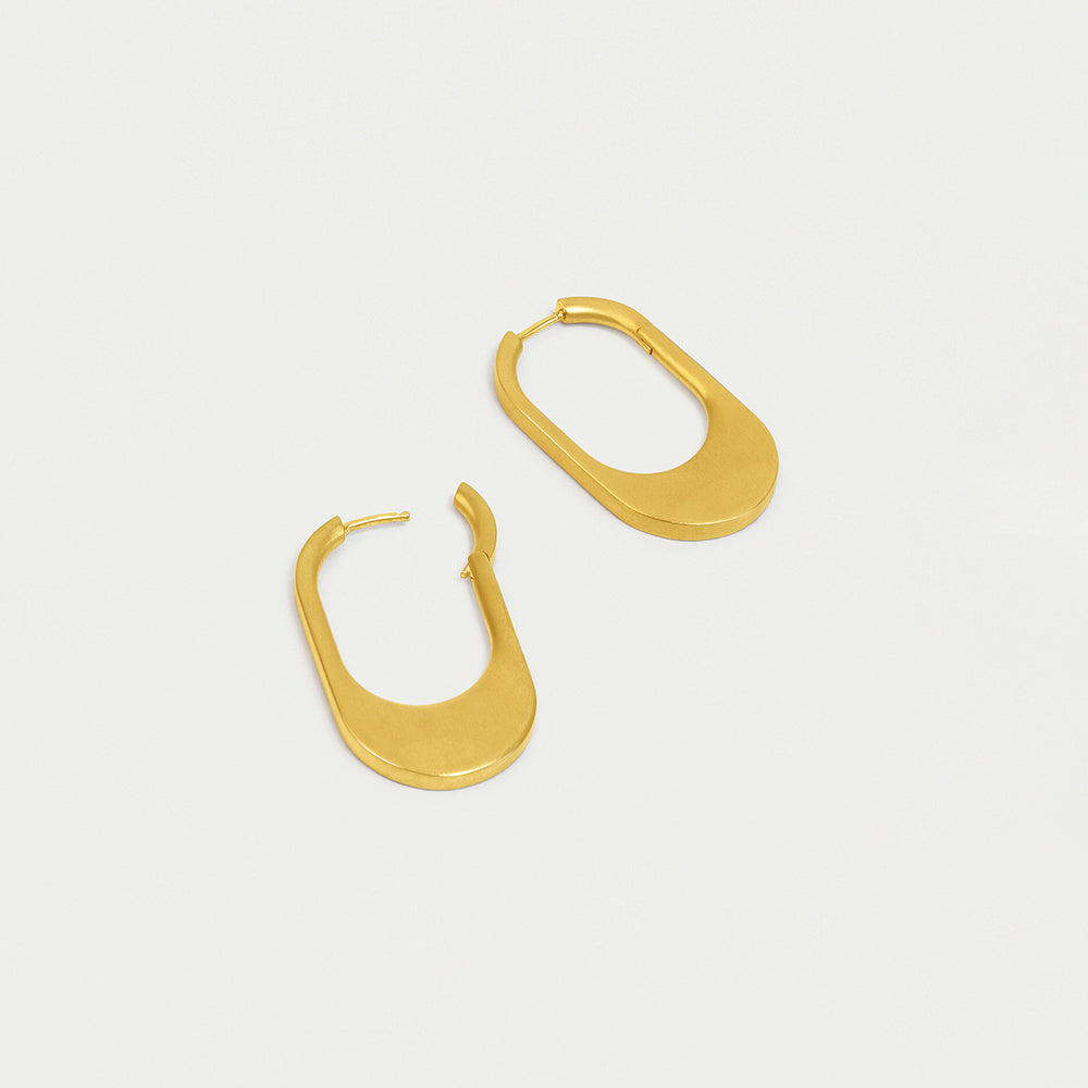 Crosby Hinged Hoops in Gold