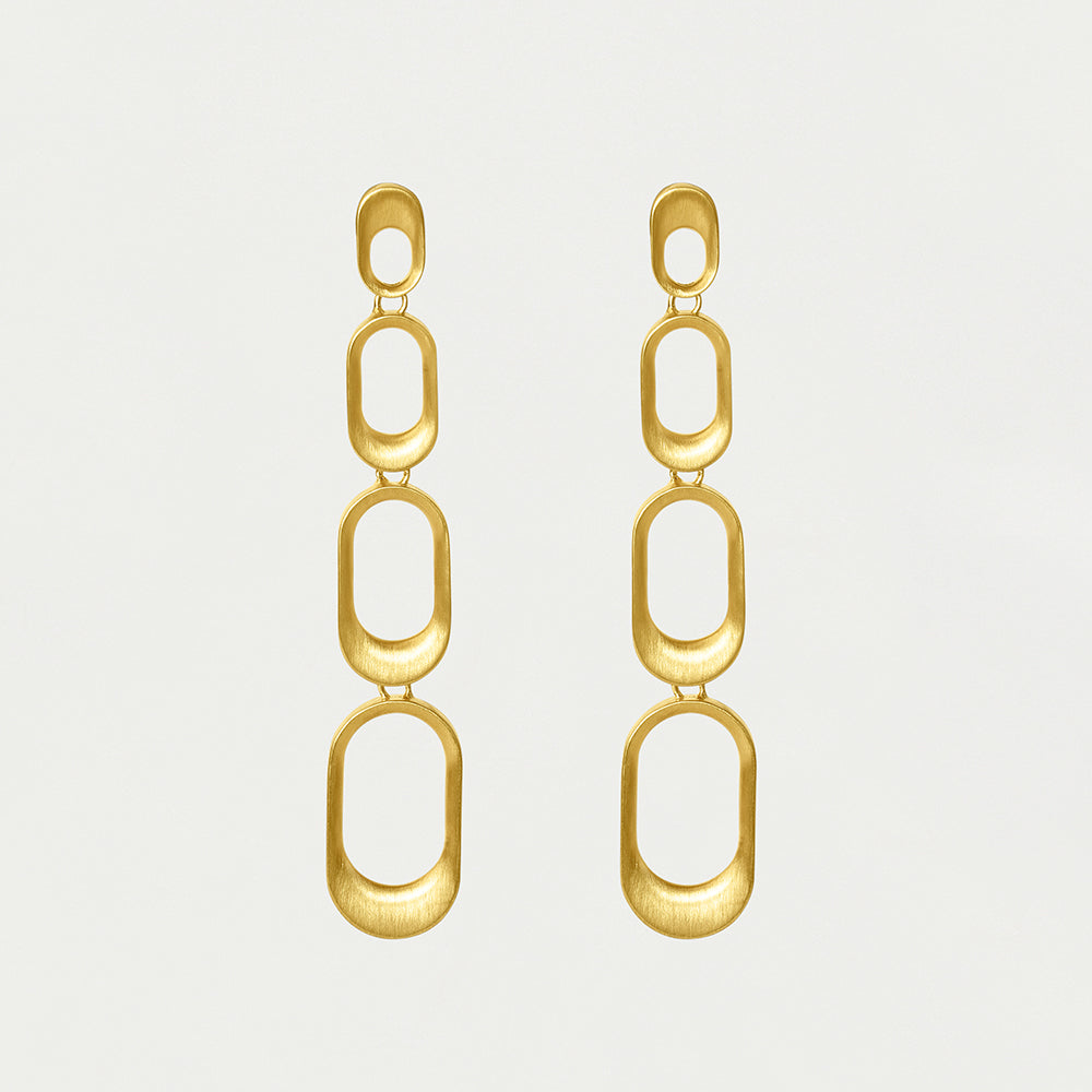 Bleecker Statement Drop Earrings in Gold