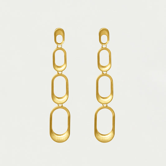 Bleecker Statement Drop Earrings in Gold