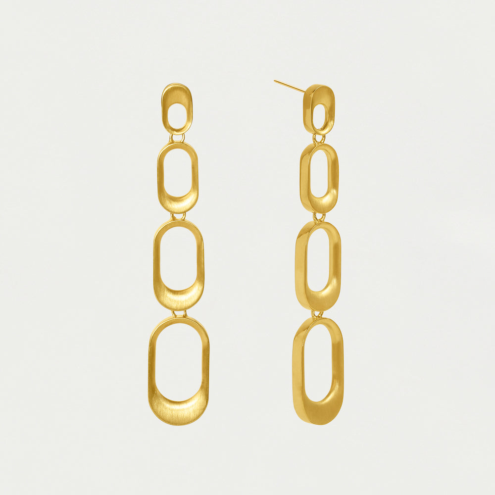 Bleecker Statement Drop Earrings in Gold