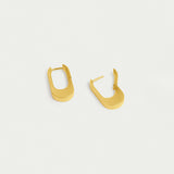 Crosby Hinged Huggie Hoops in Gold