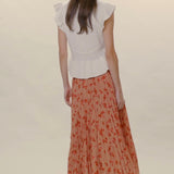 Celeste Striped Pleated Skirt