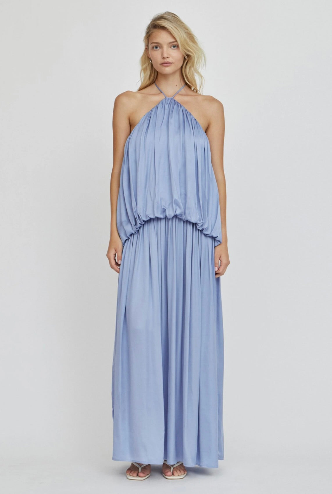 THIRD FORM Dreamt Halter Maxi Dress in Lapis