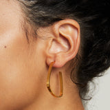 Small Square Hoops in Gold