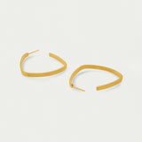 Small Square Hoops in Gold