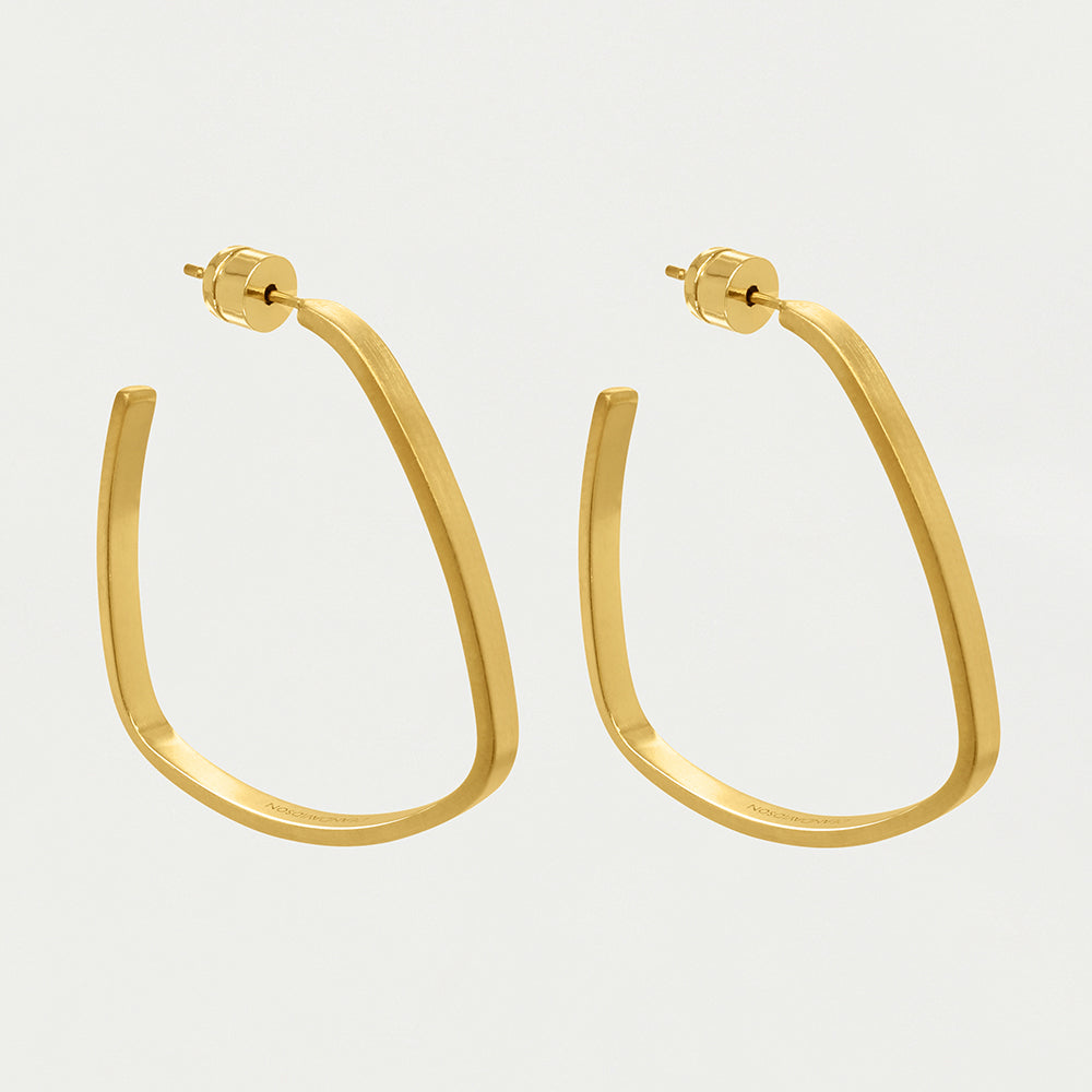 Small Square Hoops in Gold