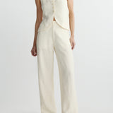 Dl1961 Taylor Relaxed Barrel High Rise 31" Pants in Crema