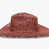 Wyeth Rocky Raffia Straw Hat in Rose
