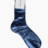 One Ribbed Laminated Metallic Socks
