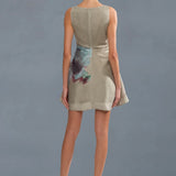 Amur Waverlyn Ruched Mini Dress in Sage Orchid