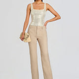 Retrofete Marzia Embellished Top in Winter White