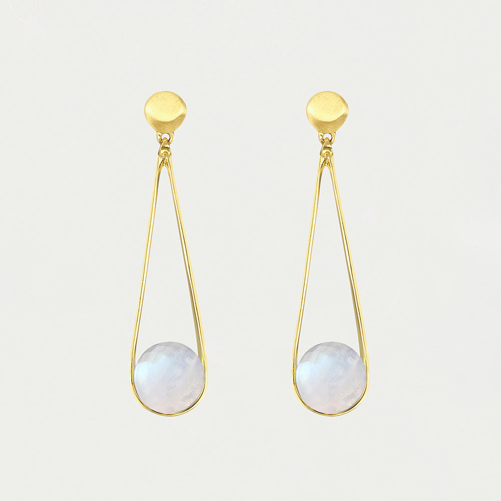 Rainbow Moonstone Mini Ipanema Earrings