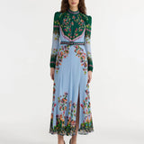 SALONI Jacqui B Dress in Saffier Trellis