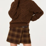 ASTR the Label Janeth Diamond Knit Turtleneck Sweater