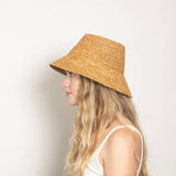Wyeth Tali Raffia Bucket Hat in Camel