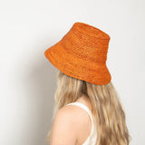 Wyeth Tali Raffia Bucket Hat in Rust