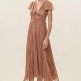 Celeste Striped Pleated Dress