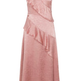 Hollis Satin Dress in Rouge