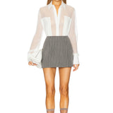 SANS FAFF Flore Silk Shirt in White