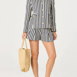 ASTR The Label Preston Striped Linen Shorts