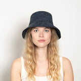 Wyeth Tali Raffia Bucket Hat in Midnight Blue