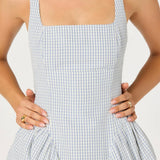 ASTR The Label Vinya Plaid Bow-Back Midi Dress