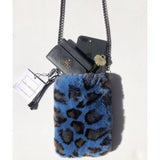 Genuine Rex Rabbit Mobile Crossbody Bag