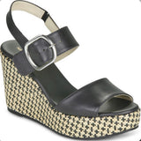 NeroGiardini Slingback Espadrille Platform Wedge Sandals