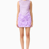 Elliatt Cerise Embellished Mini Dress