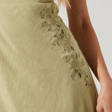 Leocadia Embroidered Puff Sleeve Dress