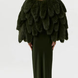 Naked Wardrobe Faux Foxtail Cropped Jacket