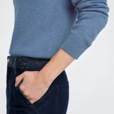 Favorite Daughter The Favorite Cashmere Crew in River Blue