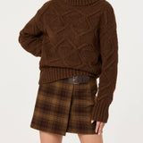 ASTR the Label Janeth Diamond Knit Turtleneck Sweater