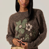 Conetta Brushed Knit Floral Sweater