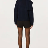 ASTR The Label Jackeline Asymmetrical Scarf Cardigan in Navy