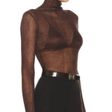 SEROYA Piper Top in Slate Brown